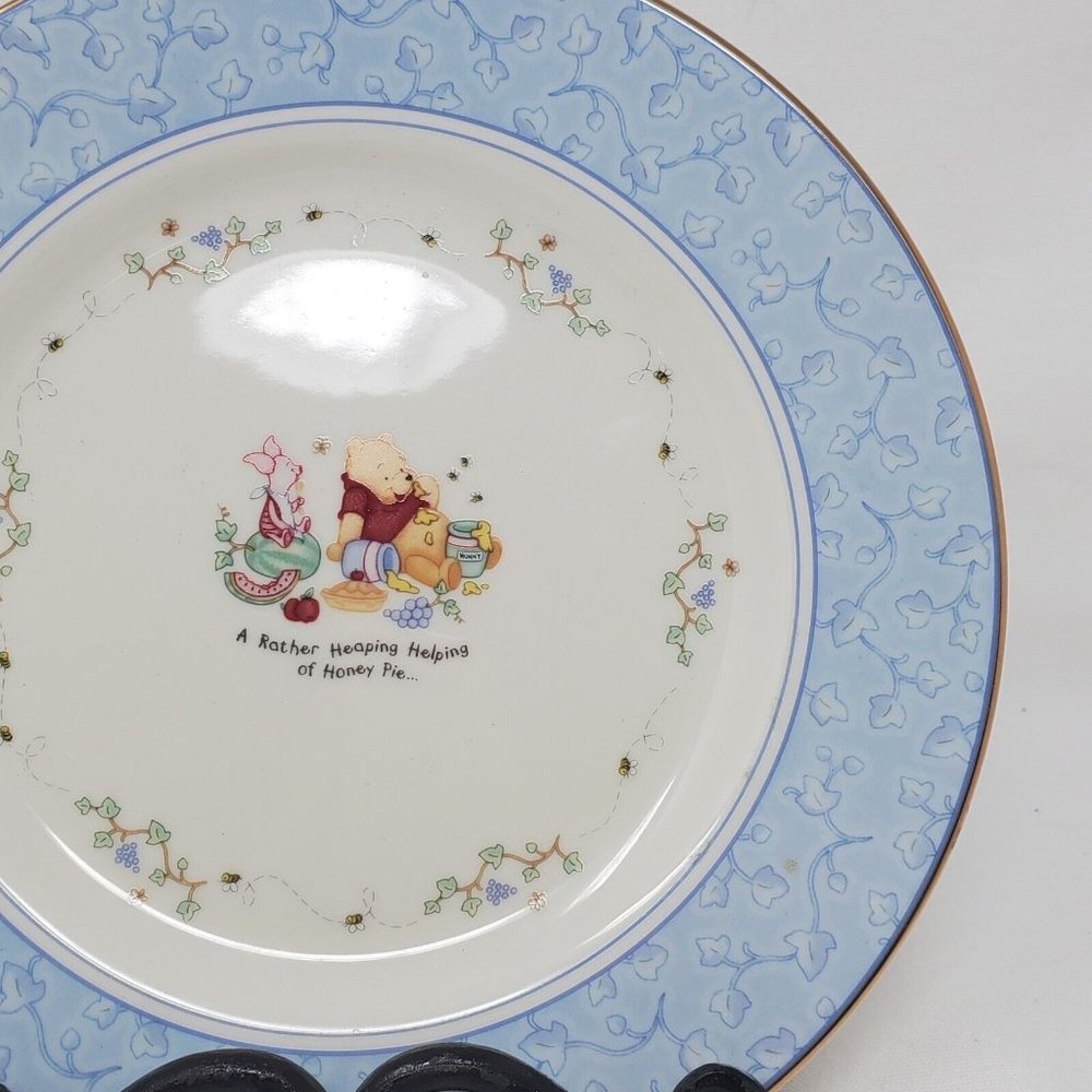 Vintage 2000 LENOX DISNEY THE POOH PANTRY Dessert Plates Fine Porcelain - Picture 3 of 11